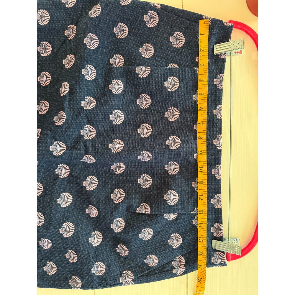 J.Crew Navy Shell Print Mini Skirt Size 12 Preppy Coastal Summer - Picture 5 of 8